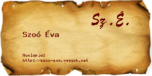 Szoó Éva névjegykártya