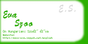 eva szoo business card